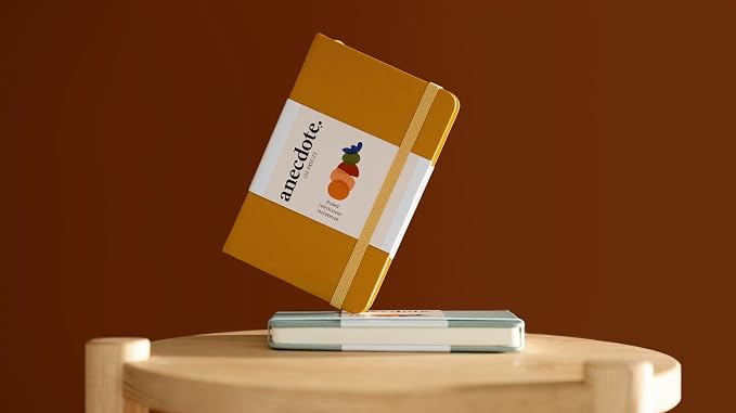 ANECDOTE. Small Journal Notebook for Men & Women, 192 Pages | Thick 80 GSM Lined Paper| Hardcover (5.5"x3.5" Pocket Size) | Daily Journaling Diary for Work, Travel, School & Office Use (Mustard)