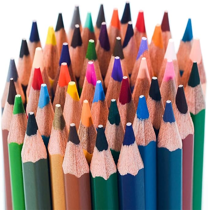oily soft core smooth color pencil, 48 colors, smooth strokes