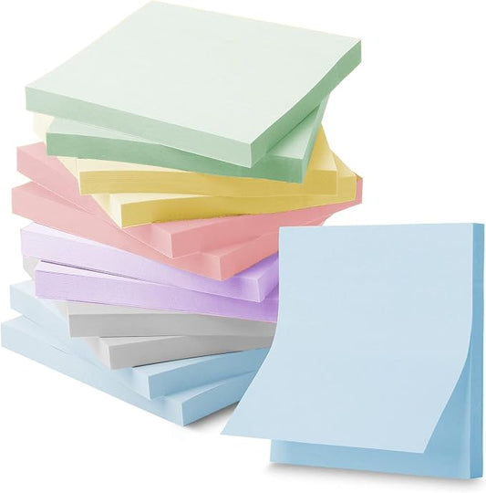 Mr. Pen- Sticky Notes, 3"x3", 12 Pads, 720 Sheets, Morandi Colors | Sticky Notes Bulk, Self-Stick Note Pads, Perfect for Office, School, Home, Study & Organization
