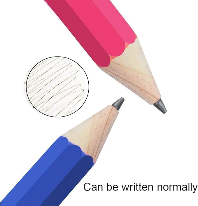 Giant Pencil, 14 Inch Big Jumbo Pencils, Funny Oversized Huge Comically Large Pencil with Cap for Prop/Gifts/Decor(Blue/Pink)