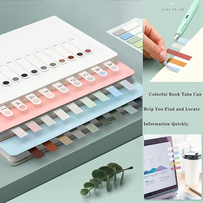 ELII Tabs 800Pcs Sticky Index Tabs Page Markers,Writable and Transparent | Sticky Notes Page Tabs,Book Tabs Label Stickers,Index Tabs for Page Marking ,Classify File,Bible Study,Planning