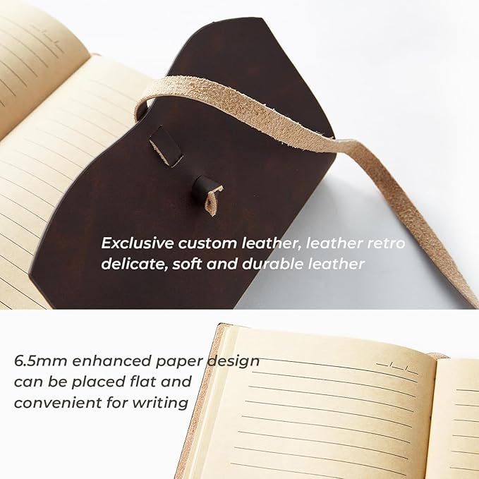 RILIHO Leather Journal for Women - Genuine Leather Journals for Writing 8x10 Inches Vintage Journal For Men and Women, Artist,Travel Journal,Red