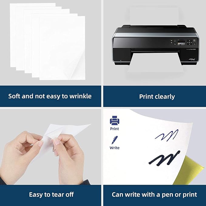 100 Sheets 200 Labels Half Sheet Self Adhesive Shipping Labels for Laser & Inkjet Printers, 8.5" x 5.5" Shipping Mailing Labels, 2 per Page Shipping Labels, 5 1/2 x 8 1/2 Half Sheet Labels