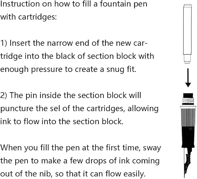 Hongdian 517D Matte Black Fountain Pen Extra Fine Nib, Warrior Series, Classic Design with Converter and Metal Box