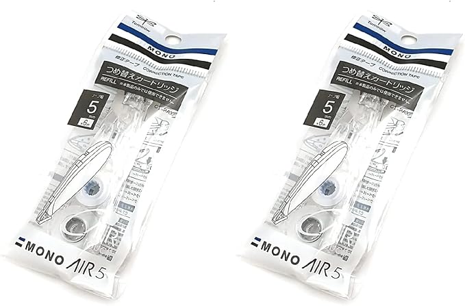 Tombow 68697 Mono Air Correction Tape Pen-Type Refill, 2-Pack
