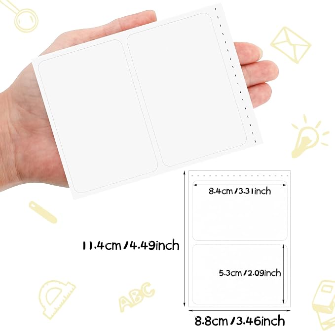 Tenare 50 Sheets/100 Pcs to from Return Address Mailing Labels Mail Shipping Label, Postage Guaranteed Stickers Self Adhesive Mailing Labels Stickers for School Office(Blank Style,4.5 x 3.5 Inch)