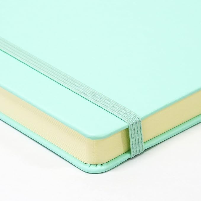 Talens Art Creation Sketchbook, Fresh Mint, 80 Sheets, 8.3 x 5.8 in | Hard-Bound Pocket Notebook, 140 GSM/94 lbs Paper, Acid-Free Cream Blank Paper, Ribbon Bookmark and Elastic Closure