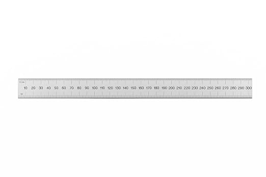 PEC Tools Rigid Machinist Metal Ruler, 12" x 300mm Stainless Steel Ruler Set of 2, Measurement Markings 1/32", 1/64", 0.5mm, 1mm for Machinists, Woodworkers, etc., Made in USA