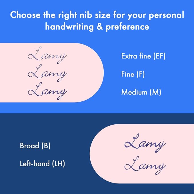 LAMY safari pink - Fountain Pen with ergonomic grip & polished steel nib in size EF - ideal for any Writing & Calligraphy - including LAMY T 10 blue cartridge - Right-Handed