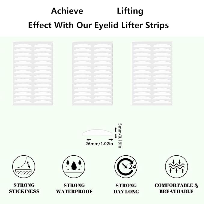 Eyelid Lift Tapes Eyelid Correcting Strips for Sagging Eyes 5MM 840Pcs