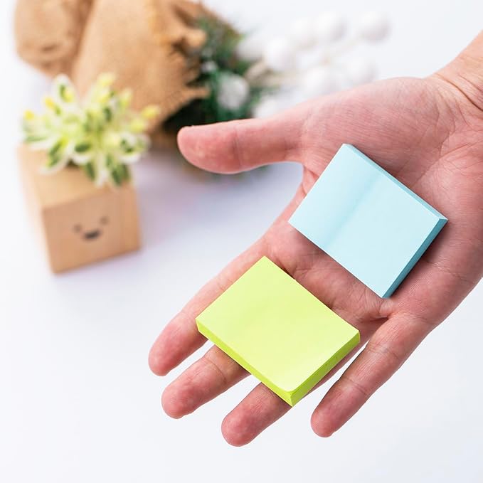 Mini Sticky Notes 1.5x2 Inches,48 Pads, Bright Colors Self-Stick Pads | 75 Sheets/Pad