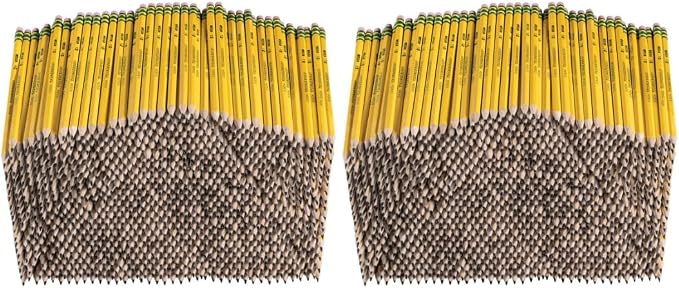 Ticonderoga Wood-Cased Pencils, Pre-Sharpened, 1000/Box, 2 Boxes | 2 HB Soft, Yellow, 2000 Pencils Total, X13100