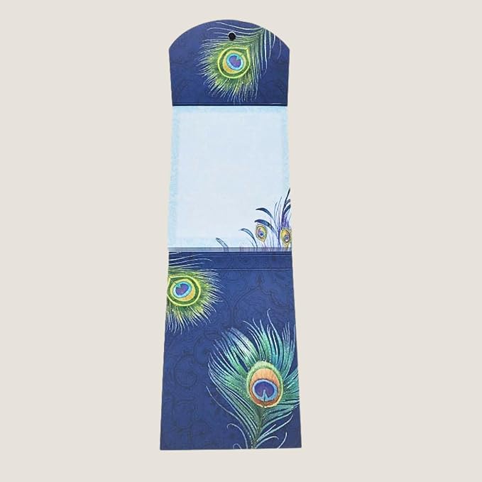 Punch Studio Flip-Top Notepad For Daily Notes or Notes on-the-go, with Magnetic Closure, Brooch Embellishment, Gold-Foil Accents & 75 Illustrated Sheets, 5" x 3.75" - Peacock Tail (44668)