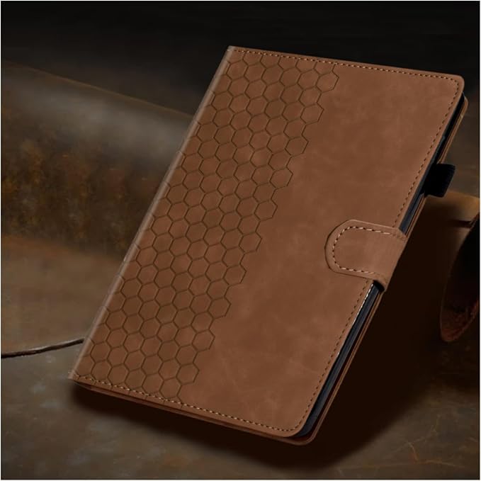 DTangLsm for Amazon Kindle Fire 10 Case & Fire HD 10 Plus Tablet Case,Brown | (13th/11th Generation 2023/2021 Release) 10.1" Slim Folding Stand Folio Cover for Fire HD 10 11th/13th Gen Case, Pen Holder
