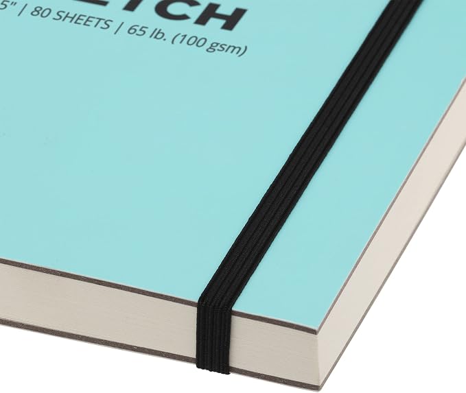 SoHo Urban Artist Brick Sketchbook Journals for Sketching, Drawing, Colored Pencils, Graphite, and More - Sketch 5.5"x8.5" (100 GSM, 80 Sheets) - 2 Pack