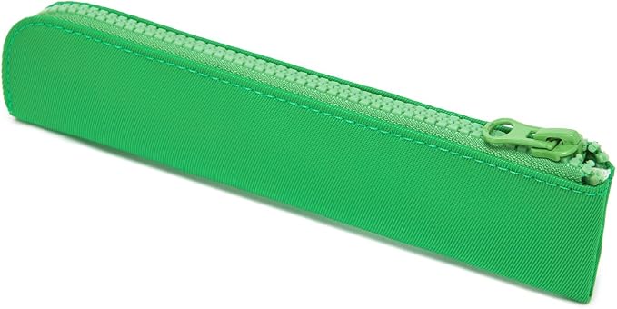 Slim Pencil Case Small Pencil Pouch Pen Case (Grass green/OF)