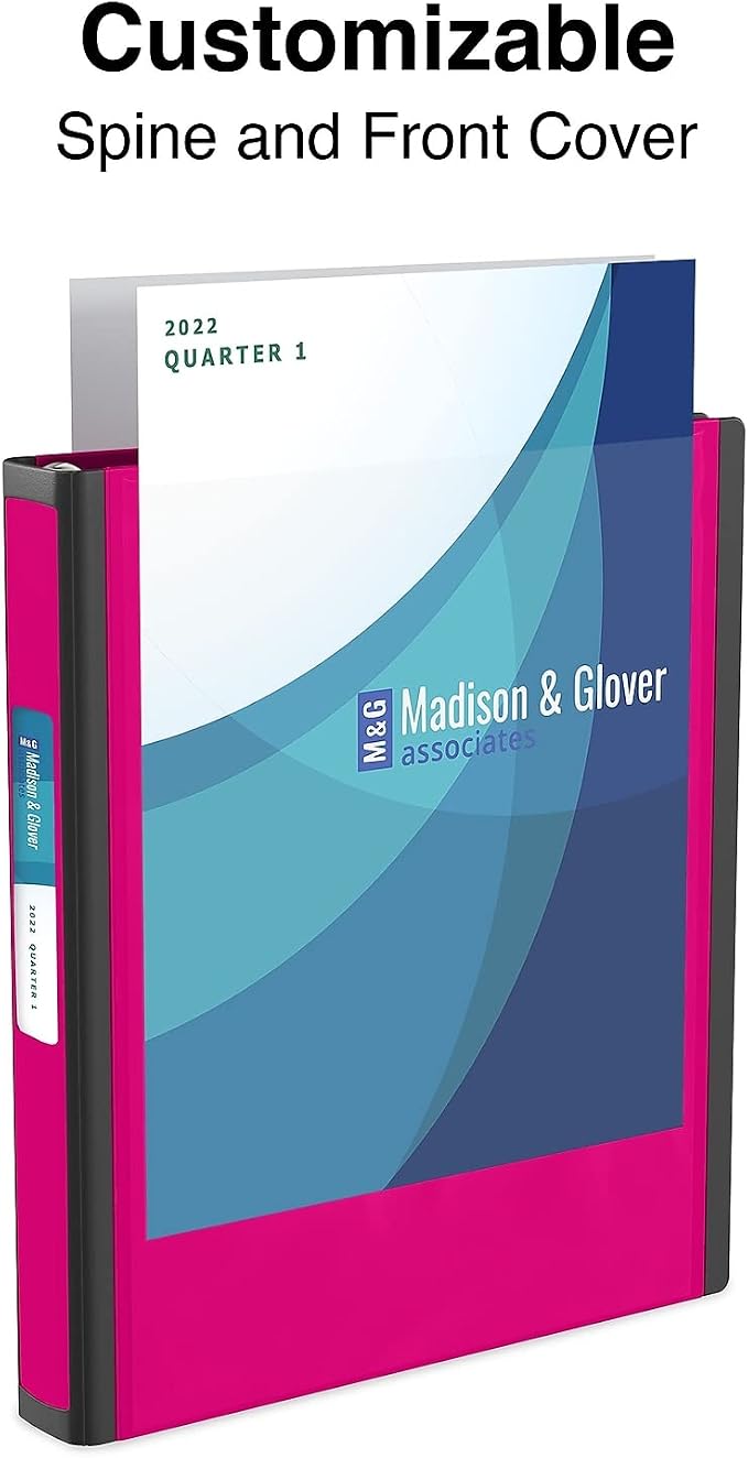 Staples Better View 1-Inch D-Ring Binder, Pink – Durable 3-Ring Binder with Clear Overlay for School & Office