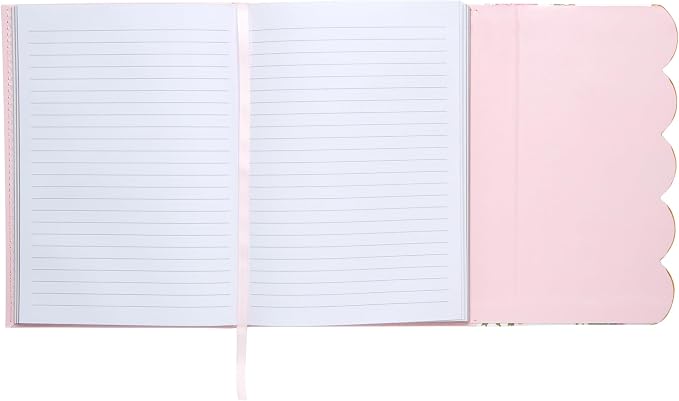 Laura Ashley Journal 256 Lined Pages Elegant Floral Hardcover Notebook | Scalloped Magnetic Flap Closure Keeps Notes Secure, Elegant Botanical Style Ideal for Diaries and Gifting