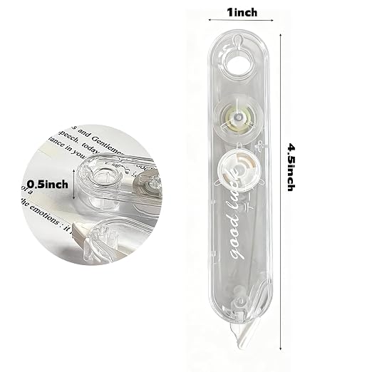 5 Pack White Correction Tape Pen Pull Out Tape for School Supplies