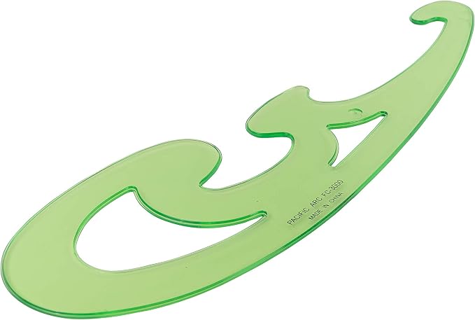 Pacific Arc French Curve Set, 3 Shapes, Clear Curve Ruler, Drafting Tools, Drawing Tools, Woodworking Tools, Comic Template Tool