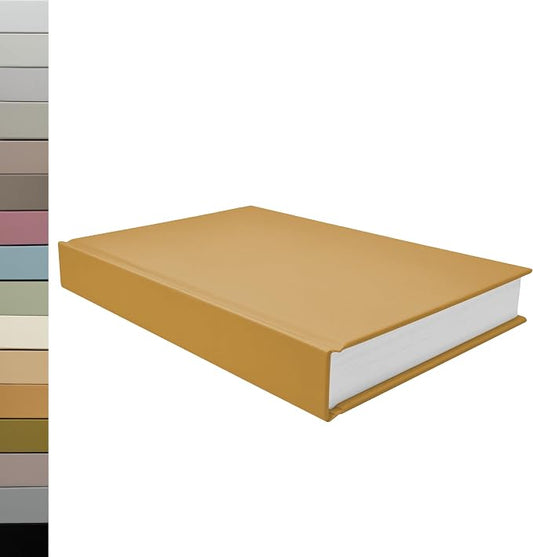 CovoBook™ Blank Hardcover | Premium Sketchbook Journal Guest Book | Photo Prop Home Decor (Camel, Size 9)