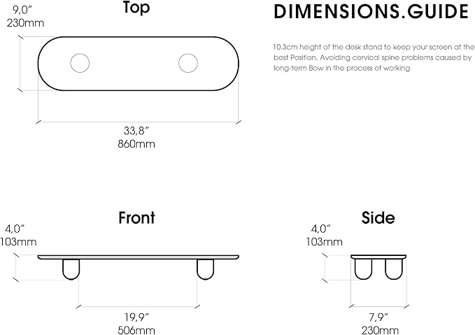 Fenge Computer Monitor Stand with Solid Beech Wood Legs, 34 Inch | Full-Red Finish Panel, 5-Min Tool-Free Assembly, Oval Monitor Riser for Art Spaces, Studios, Home Office