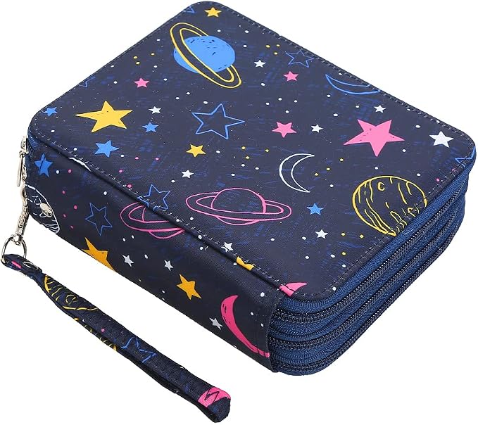 Portable Colored Pencil Case-72 Slots Colored Pencil Case Organizer with Zipper for Watercolor Pens or Markers, Pencil Case Organizer for Artist
