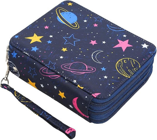 Portable Colored Pencil Case-72 Slots Colored Pencil Case Organizer with Zipper for Watercolor Pens or Markers, Pencil Case Organizer for Artist