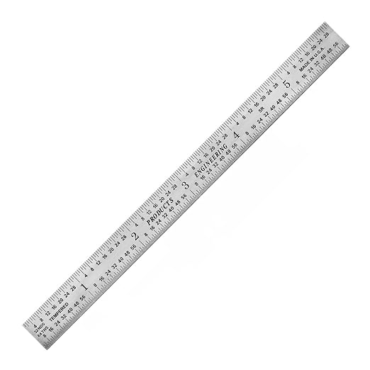 PEC Tools 6" Flexible Machinist Rule,5R Graduation (1/32“, 1/64”; 1/10“, 1/100), Trusted by Professionals, Made in USA