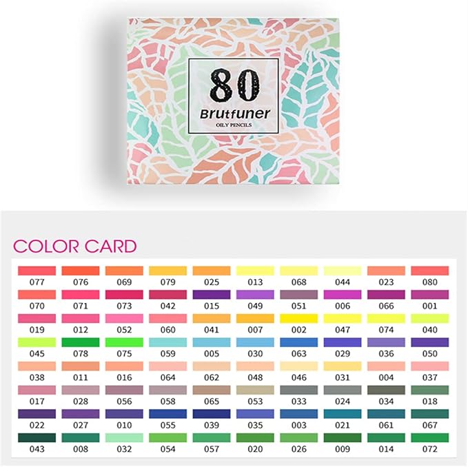80 Colored Pencils, Bright Colors Non-toxic Colour Pencil Set, Professional Soft Core Oil Sketching Pencils, Drawing School Supplies for Art, Sketching, Painting