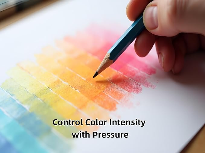 H & B 72 Pasteltint Chalk Pastel Colored Pencils Set for Adults & Artists | Soft, Vibrant, Artist-Grade Colors in Durable Tin Case | Ideal for Professional Drawing, Sketching, Coloring & Blending