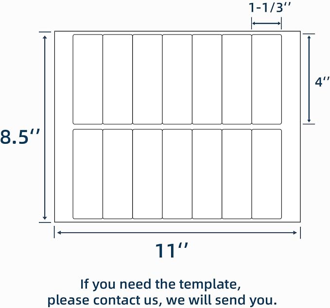 100 Sheets 1400 Labels 4" x1-1/3 14 Up Mailing Address Labels Stickers for Laser & Inkjet Printers, Labelchoice 4" x 1.33" 14 Per Page Strong Adhesive Internet Mailing Shipping Label (1-1/3x4-100P)