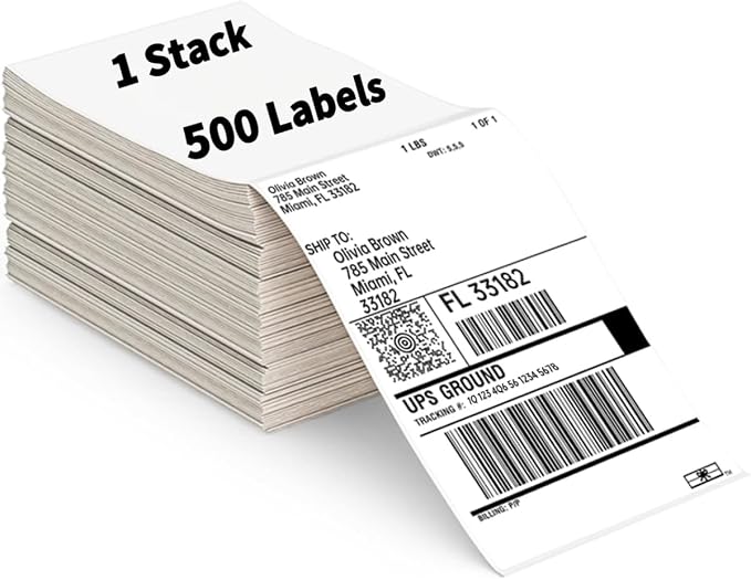 4X6 Thermal Labels-Stack (1 Stack | 500 Labels(FBM))