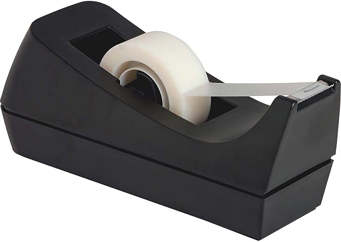 Desktop Tape Dispenser - Non-Skid Base - Weighted Tape Roll Dispenser - Perfect for Office Home School (Tape not Included) 4 Pack