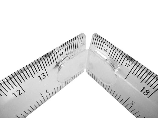 Innovative Design Clear Folding Ruler, Foldable from12 to 6" | Unfolds to a length of 30cm (12"), Reduces to a compact size of 15cm(6 ") When Folded, Ruler 12", Compacted into Pencil Case