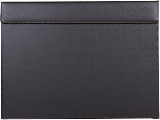 KINGFOM 18''x14'' Large Rectangle A3 Desk Writing & Drawing Desk Pad &Board Table Protector Mat with Paper Clip on Top Brown
