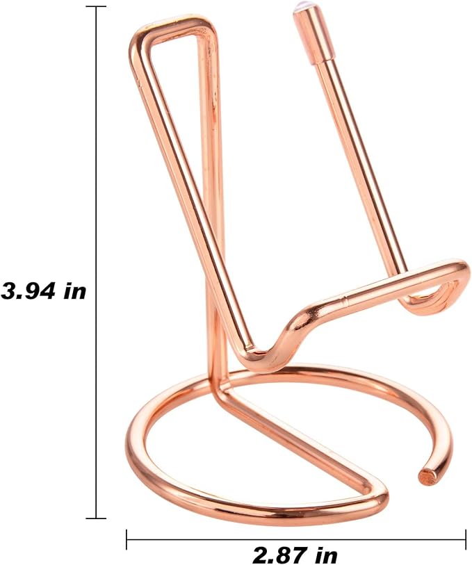 ROPOSY Cell Phone Stand for Desk, Cute Metal Rose Gold Cell Phone Stand Holder Desk Accessories, Compatible with All Mobile Phones, iPhone, iPad