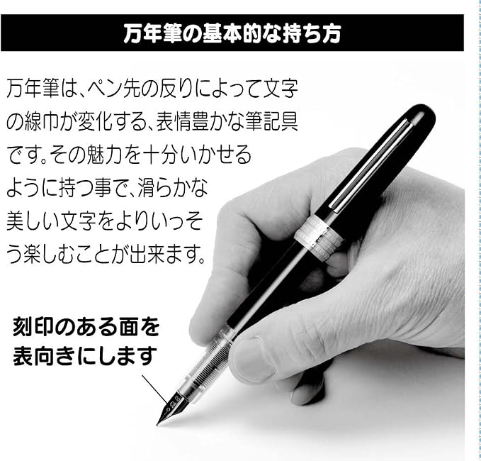 Platinum Fountain Pen, Plaisir Fine Nib, Black (PGB-1000-#1-F)