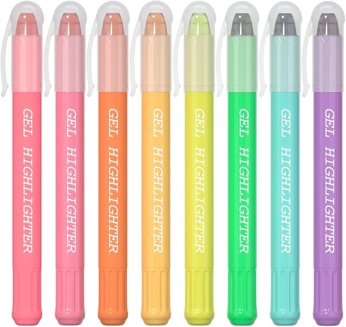 feela Bible Gel Highlighter study kit (8 Bright Colors)