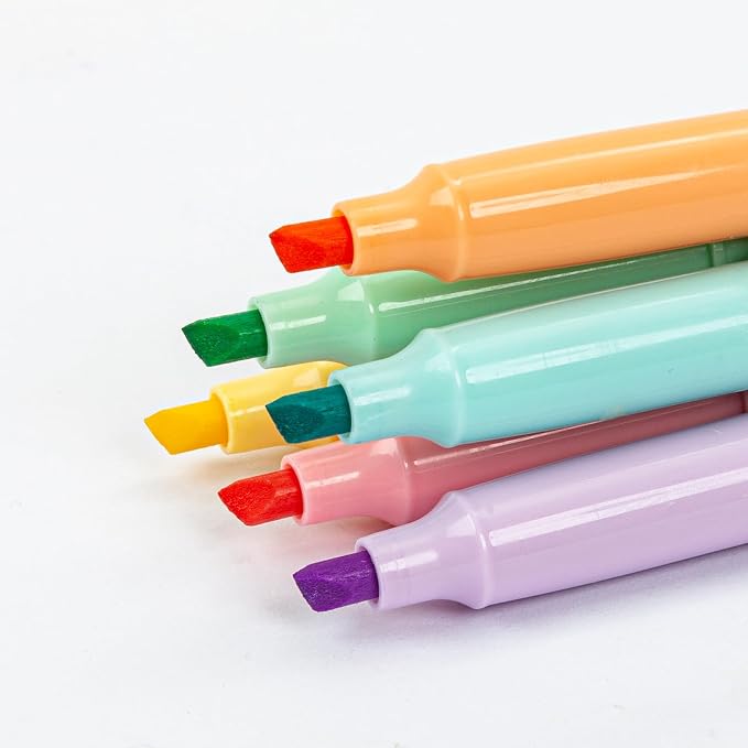 AIHAO Pastel Highlighters, Assorted Color, Chisel Tip Marker Pen, 12Pack, No Bleed, Aesthetic Cute Highlighter, Ideal for Office Home Supplies.