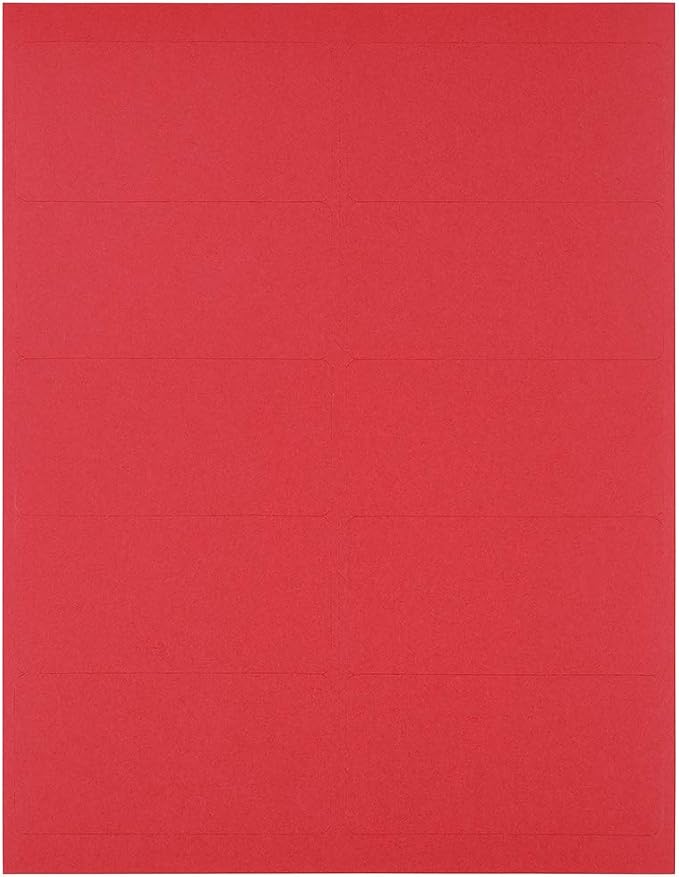 JAM PAPER Shipping Address Labels - Standard Mailing - 2 x 4 - Red - 120/Pack