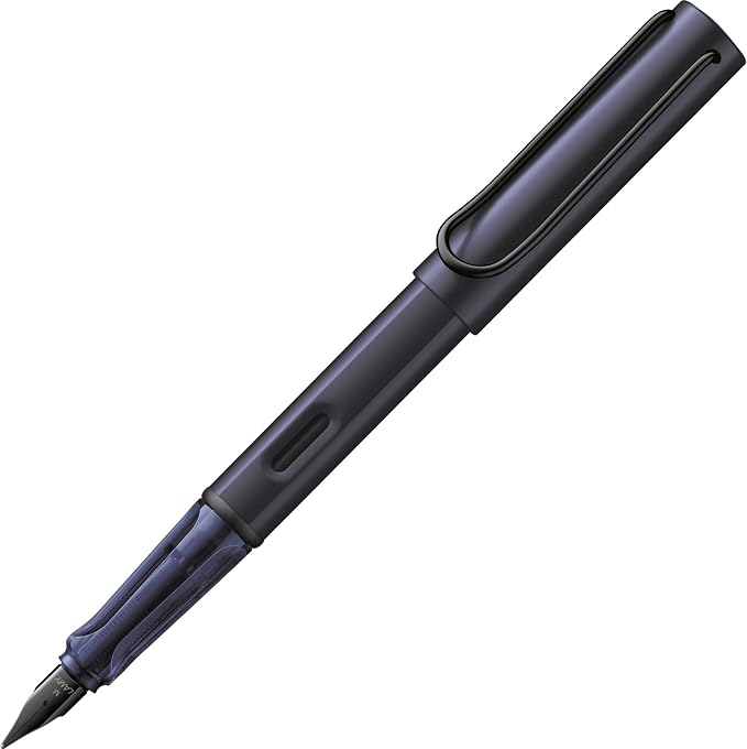 LAMY AL-star dark dusk - Fountain Pen with ergonomic grip & polished steel nib in size F - lightweight aluminum body - including LAMY T 10 blue cartridge - Right-Handed
