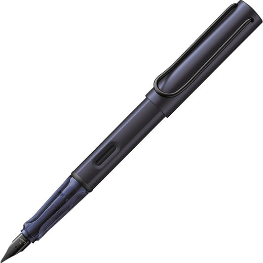 LAMY AL-star dark dusk - Fountain Pen with ergonomic grip & polished steel nib in size F - lightweight aluminum body - including LAMY T 10 blue cartridge - Right-Handed