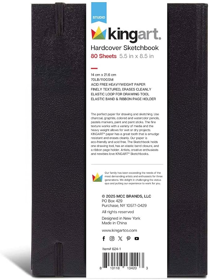 Hardbound Sketchbook - 5.5" x 8.5" by KINGART
