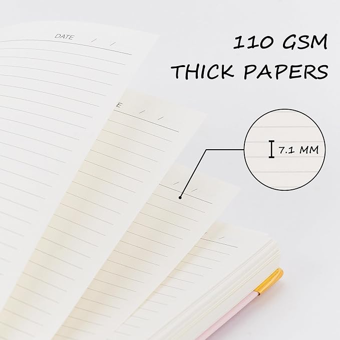 VANRTTO B5 Hardcover Spiral Notebook College Ruled Notebooks for Work Black | Hardcover B5 Spiral Notebook, 110 GSM College Ruled Notebooks with 300 Lined Pages, 7.1x10 IN Notebooks for Work and School