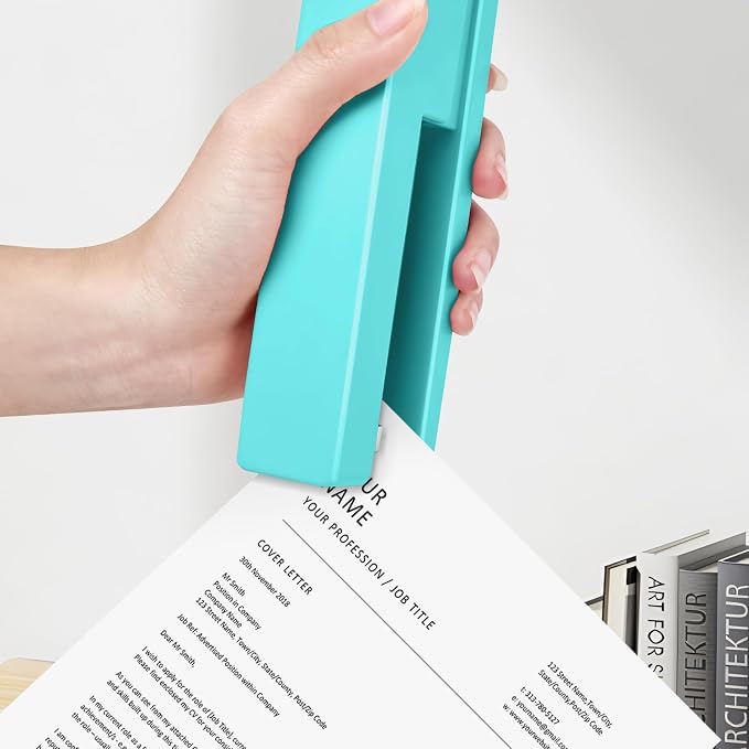 Office Desktop Stapler - 25 Sheet Capacity with 830 Staples and Staple Remover,Staplers for Desk,Non-Slip for School, Home, Green