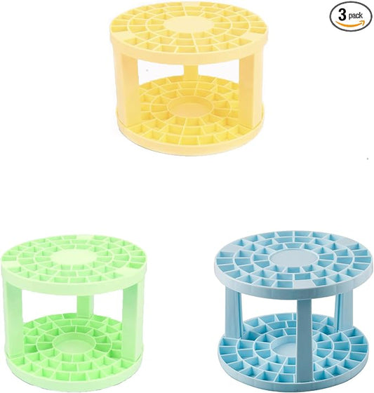 Feadily 3 PCS 49 Hole Paint Brush Holder for Artist, Desk Organizer for Colored Pencils, Markers (Blue/Green/Yellow)