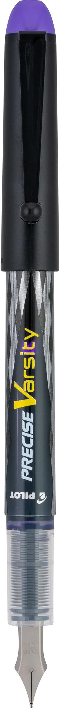 Pilot Precise Varsity Pre-Filled Fountain Pens for Writing, Medium Point Stainless Steel Nib, Purple Ink, 1.0mm, 12-Pack