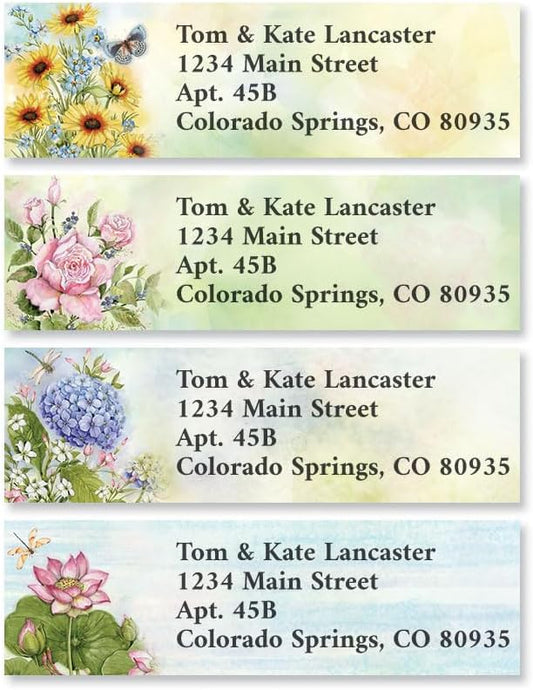 Colorful Images Return Address Labels | Nature's Grace Floral, 240 Count, Self-Adhesive, Personalize with Name & Address