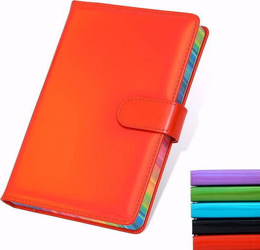 Magnetic Closure Buckle Journal Notebook 360 Pages Macaron Colors Thick Lined Notebooks 5.9x8.3 Soft Leather Journals Magnetic Diary Writing Supplies Work Note Taking Diary(Macaron Red)